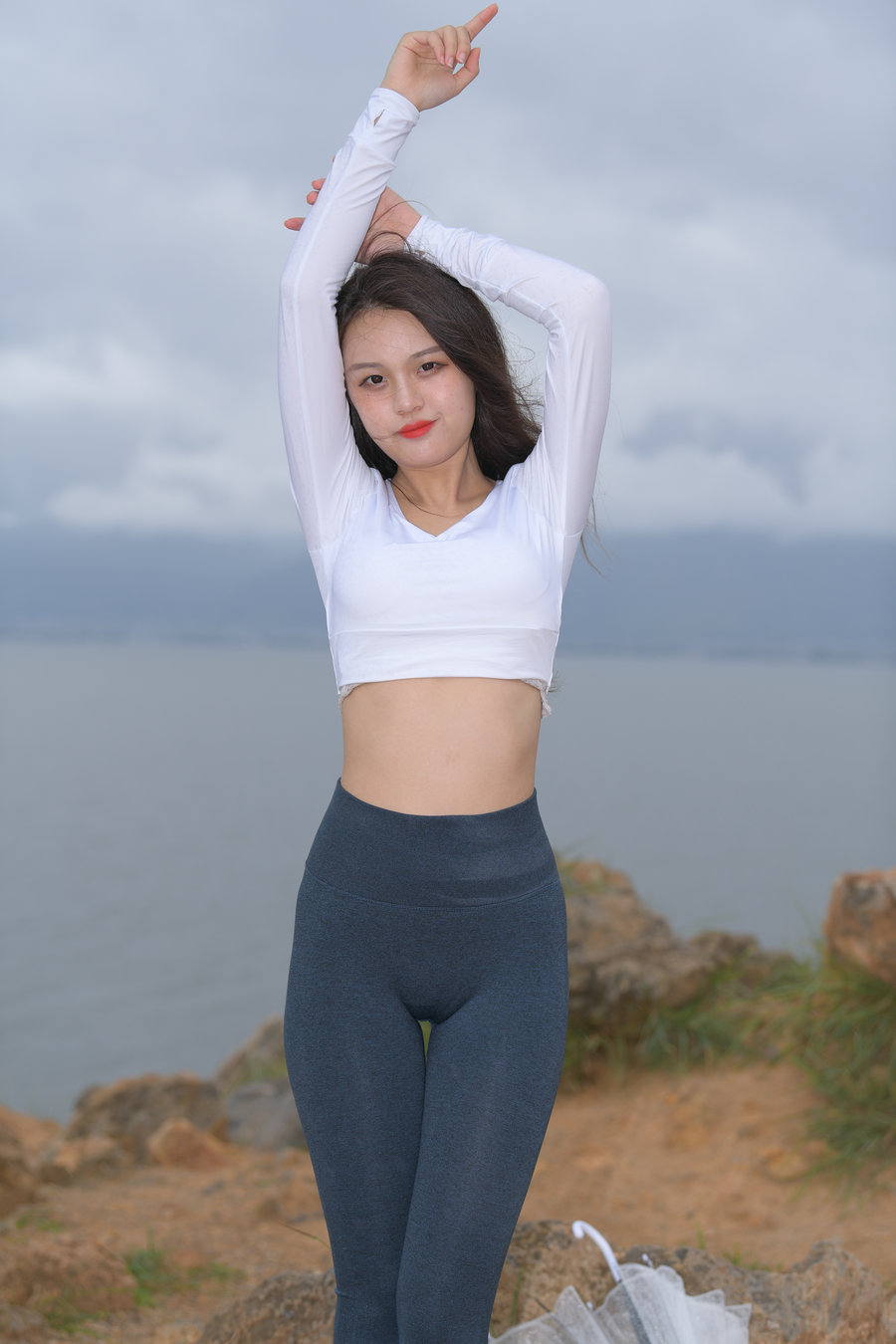 图片[2]-深蓝色瑜伽裤甜美女孩 J1320 514P2V-17.5GB-素云集