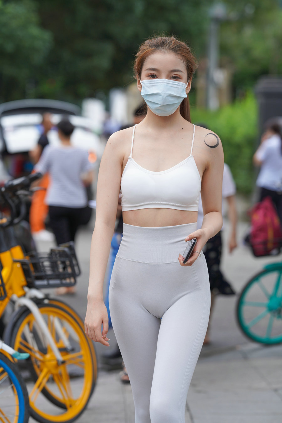 图片[2]-灰色瑜伽裤女孩 J1323 723P4V-17.9GB-素云集