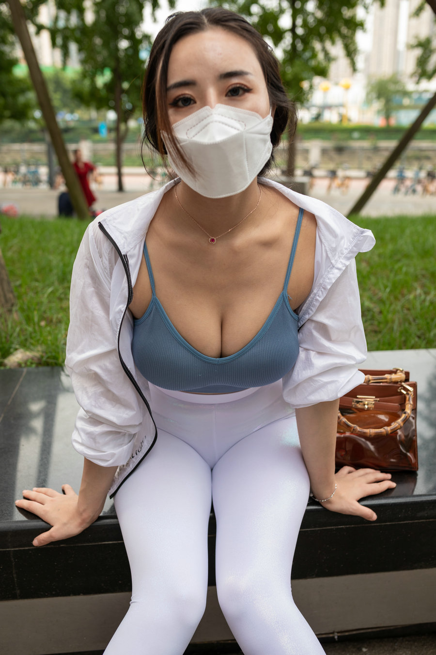 白色瑜伽裤女孩很漂亮 J1518 856P4V-30.0GB-素云集