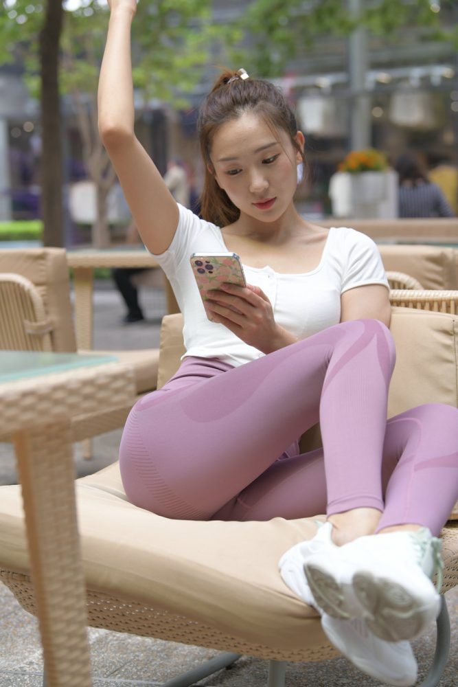 图片[6]-香芋色瑜伽裤高马尾漂亮女孩J2206 545P1V-19.1GB-素云集