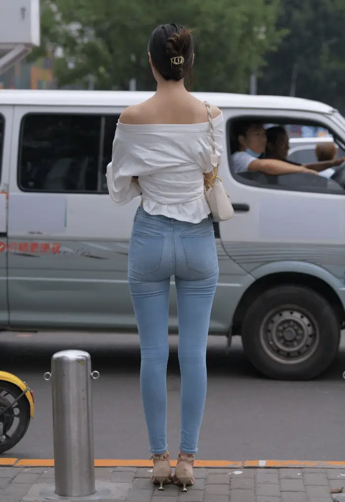 紧身牛仔裤优雅小女人J2238 322P1V-14.1GB-素云集