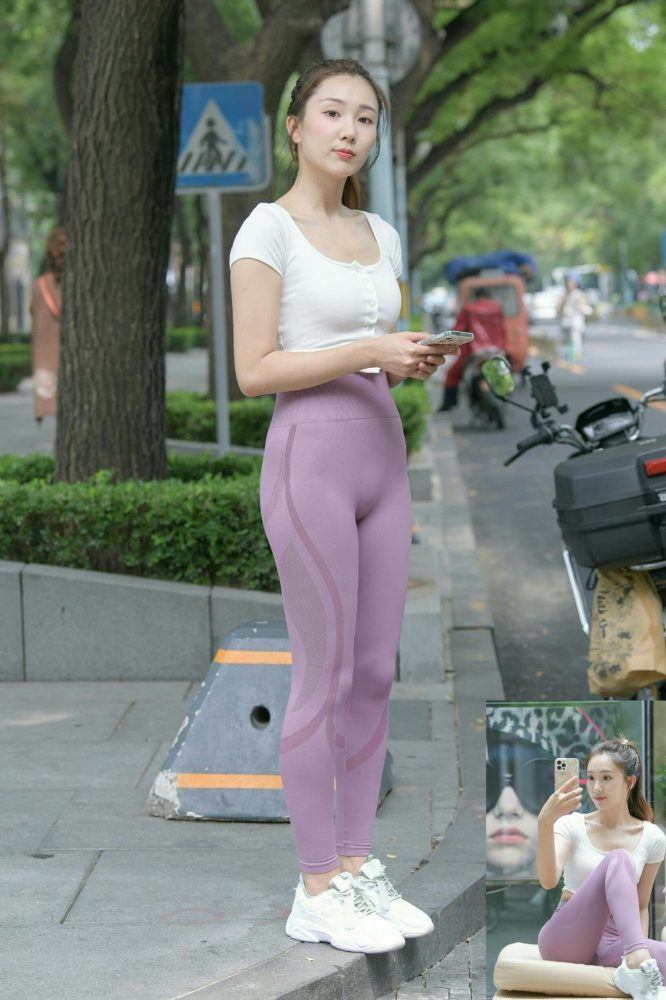 图片[5]-香芋色瑜伽裤高马尾漂亮女孩J2206 545P1V-19.1GB-素云集