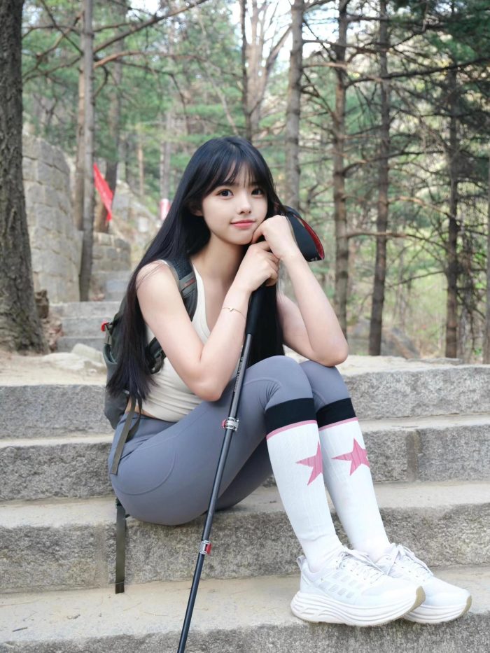 爱爬山的瑜伽裤MM，太甜美了！~-素云集