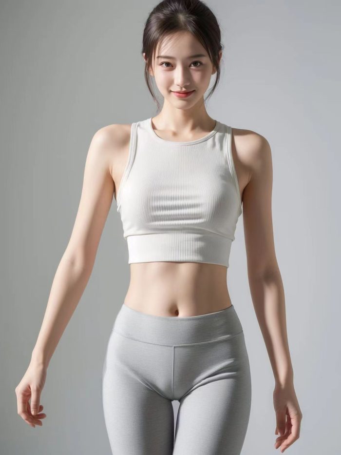 AI瑜伽裤清纯妹子系列图-素云集