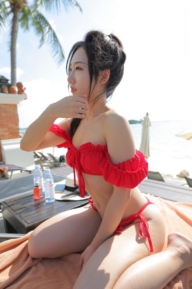 海边度假的红色比基尼小姐姐【364P】J0890-素云集