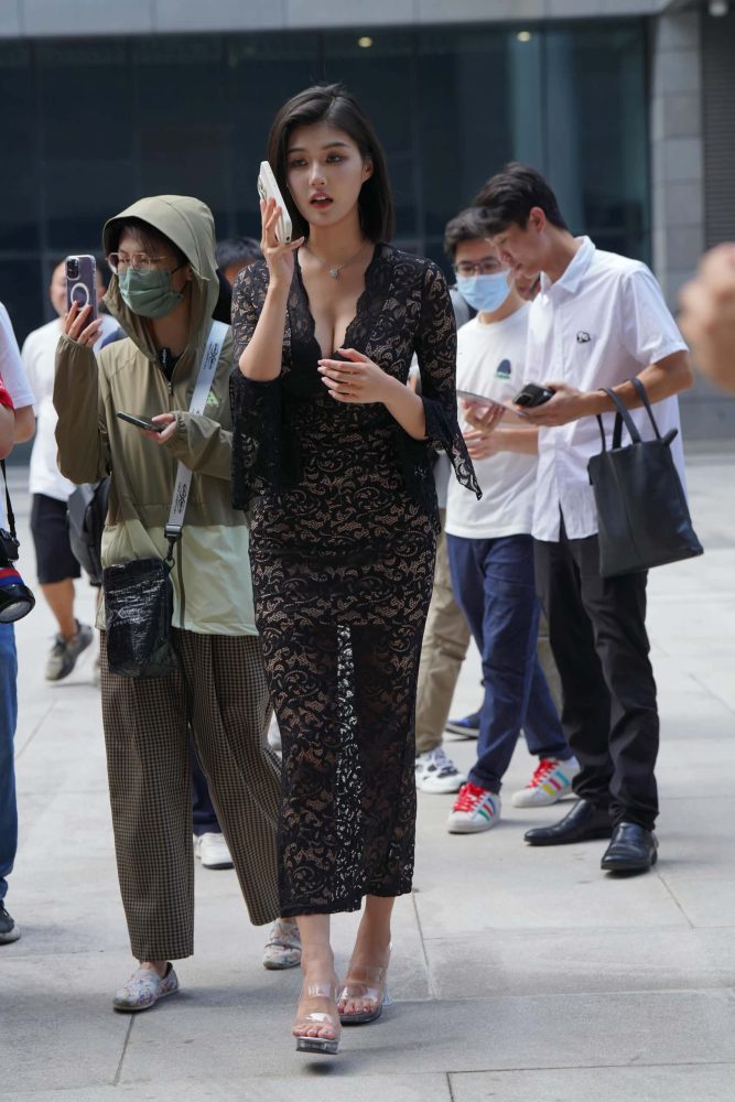 穿黑色透明长裙的姑娘【175P】J8257-素云集