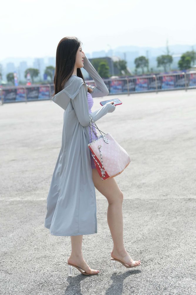 迷人紫色修身裙【64P】P8258-素云集