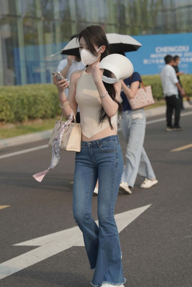 清纯喇叭牛仔裤女孩 【79P】J3591-素云集